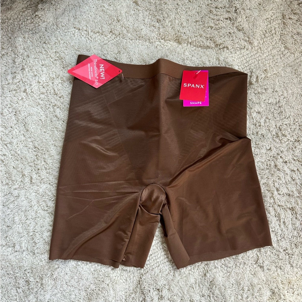 NWT Spanx Brown Shaping Shorts SPANXshape  Invisible Girlshort Chestnut Brown - Picture 2 of 6